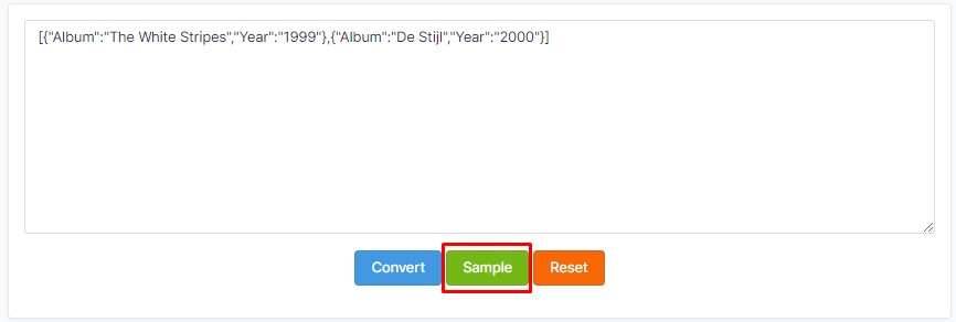 JSON to TSV sample